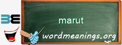 WordMeaning blackboard for marut